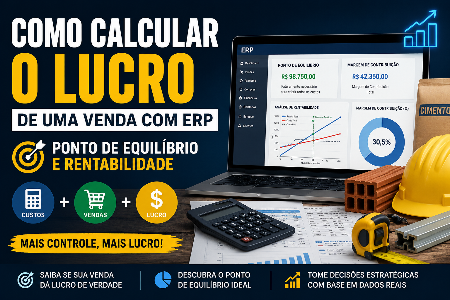 Como Calcular o Lucro de uma Venda com ERP: Ponto de Equilíbrio, Rentabilidade e Gestão Estratégica